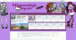 Desktop Screenshot of monsterhighhry.net